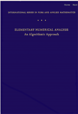 Elementary Numerical Analysis  An Algorithmic Approach 3ed